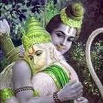 Lord Rama and Hanuman hugging