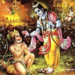Sri Rama blessing Hanuman
