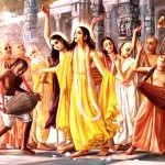 Sri Chaitanyadev distributes Himself to others through His Sankirtan Movement